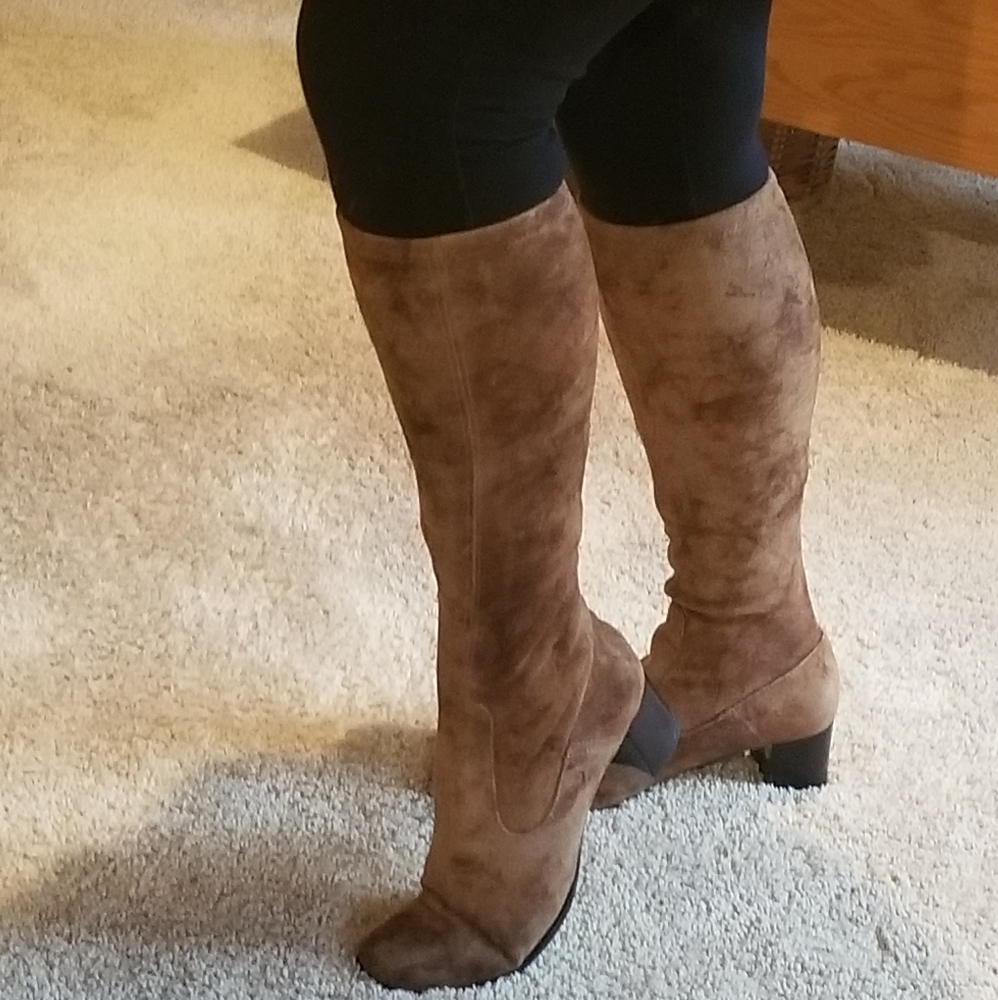 Franco Sarto Suede Brown Boots